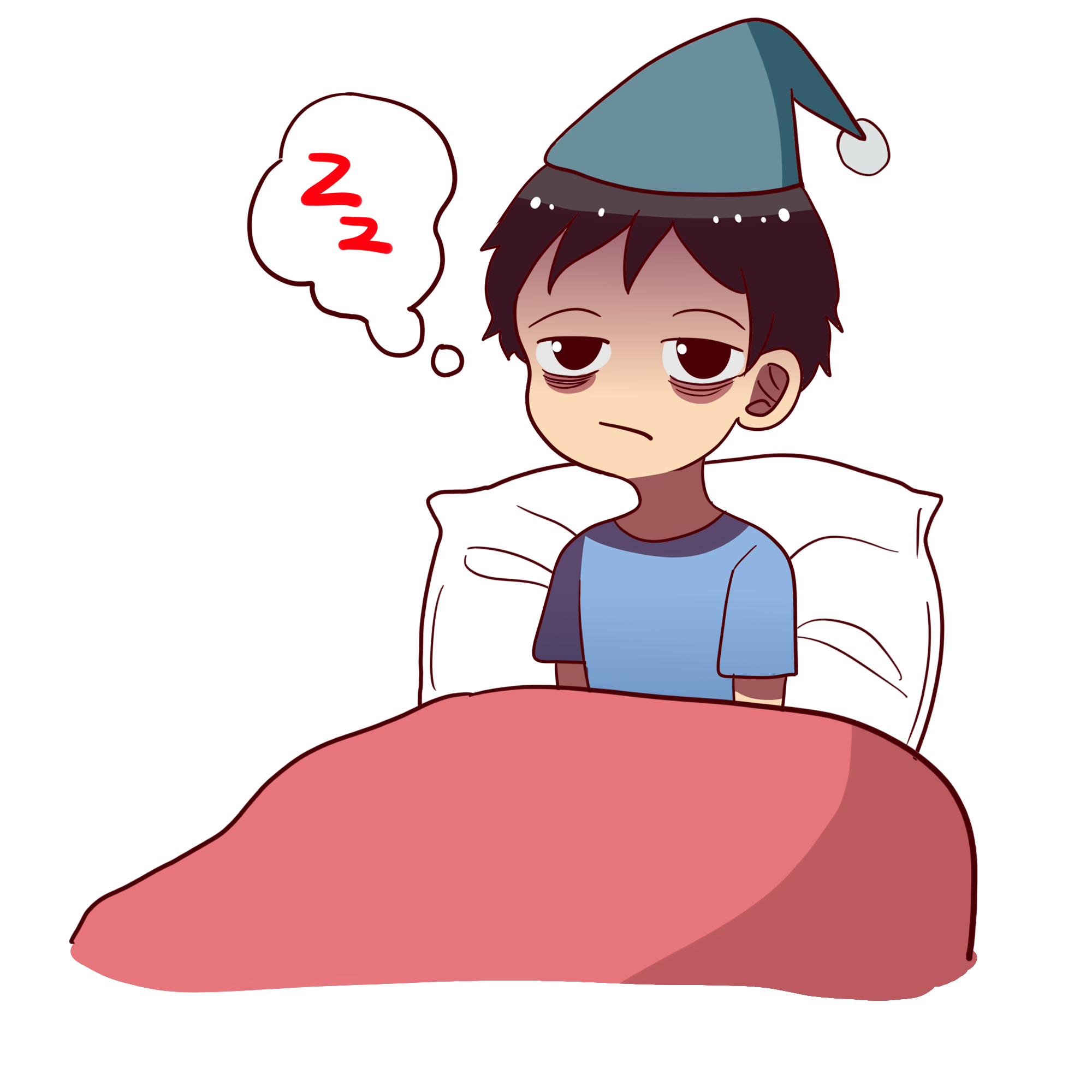包图网_19497839卡通睡觉失眠男孩.png